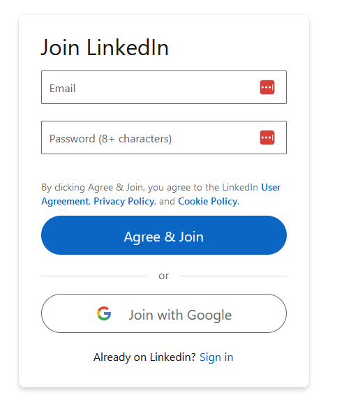 LinkedIn's "authwall" blocks you from seeing most profiles while you're logged out.