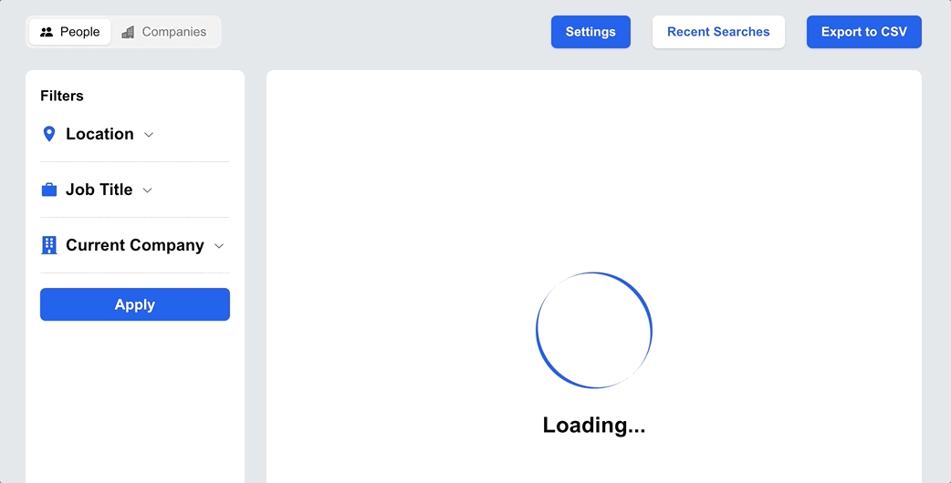 Proxycurl API input modal for the Lusha sales prospecting clone