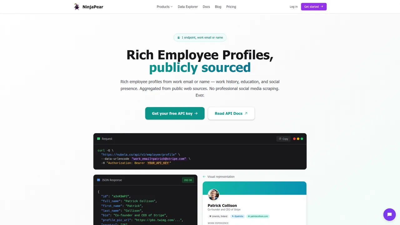 NinjaPear Employee API