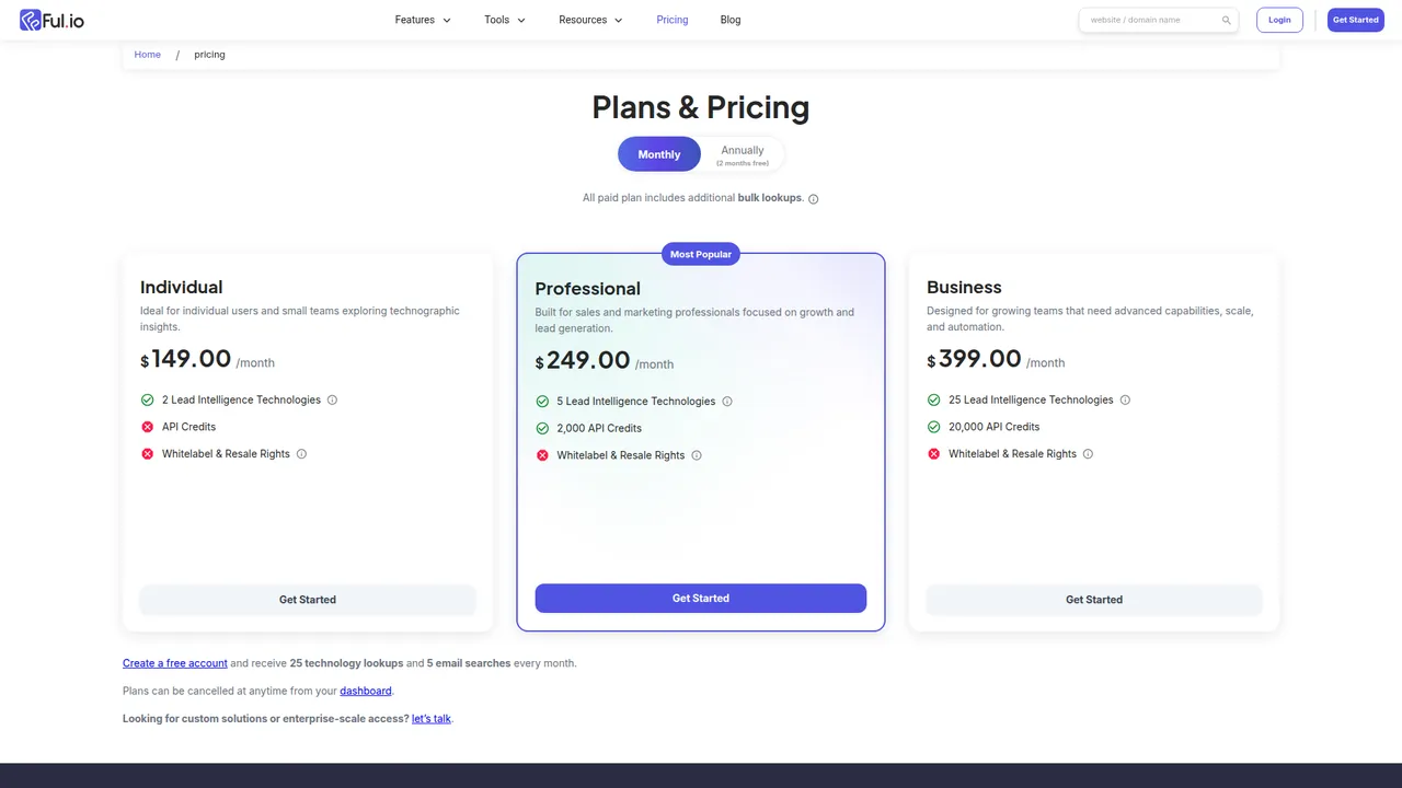 Ful.io pricing